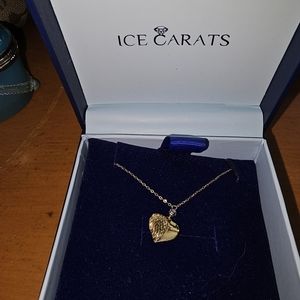 14k Heart Ice Carats Necklace